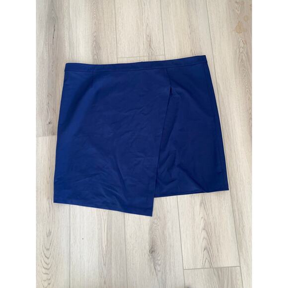 Pari Passu Orsa Skirt Blue Wool Blend Waist 52.5 inches Size  7C  Plus - Picture 1 of 5